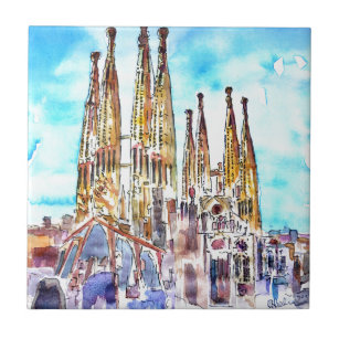 Sagrada Familia Barcelona Fliese