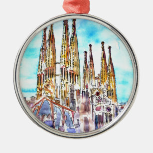 Sagrada Familia Barcelona Ornament Aus Metall