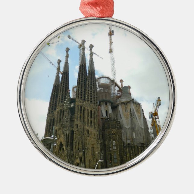 Sagrada Familia, Barcelona Silbernes Ornament (Vorne)