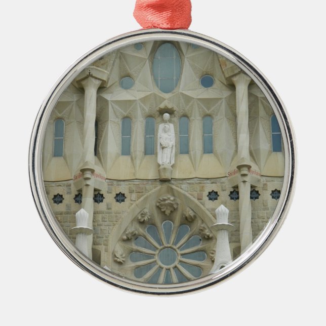 Sagrada Familia, Barcelona Silbernes Ornament (Vorne)