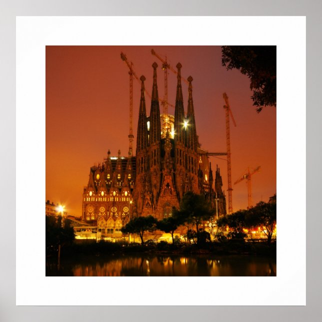 Sagrada Familia, Barcelona - Spanien Poster (Vorne)