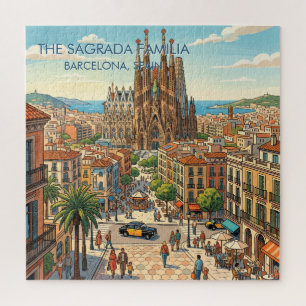 Sagrada Familia Barcelona Spanien Reise Kunst Vint