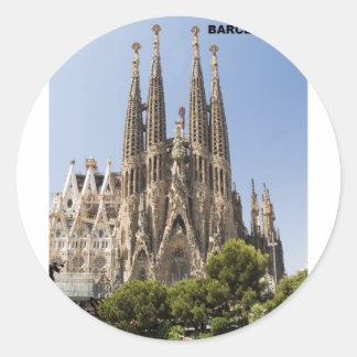 Sagrada Familia Barcelona Spanien Runder Aufkleber