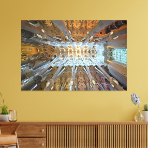 Sagrada Familia Decke Barcelona Leinwanddruck