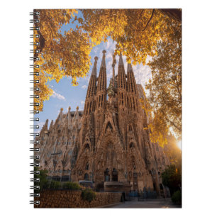 Sagrada Família im Herbst-Licht-Notebook Notizblock