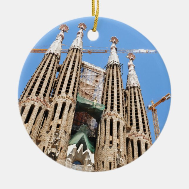 Sagrada Familia in Barcelona, Spanien Keramik Ornament (Vorne)