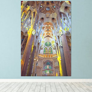 Sagrada Familia Innenansicht Barcelona Neutrales D Leinwanddruck