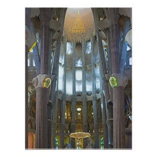 Sagrada Familia Innenraum Barcelona Wandkunst Poster