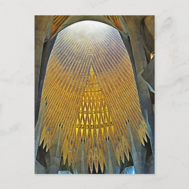 Sagrada Familia. Innenseite. Ansicht 14. Postkarte (Vorderseite)