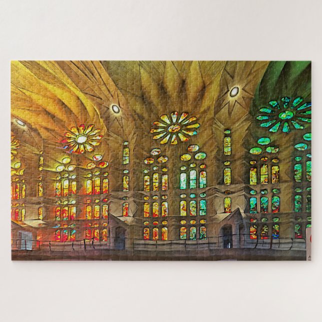 Sagrada Familia. Innenseite. Ansicht 19. (Horizontal)