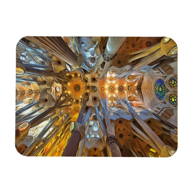 Sagrada Familia. Innenseite. Ansicht 20. Magnet (Horizontal)