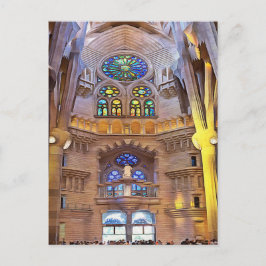 Sagrada Familia. Innenseite. Ansicht 24. Postkarte