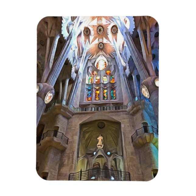Sagrada Familia. Innenseite. Ansicht 25. Magnet (Vertikal)