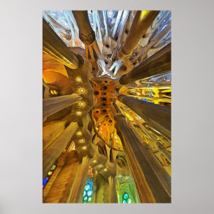 Sagrada Familia. Inneres. Ansicht 26. Poster