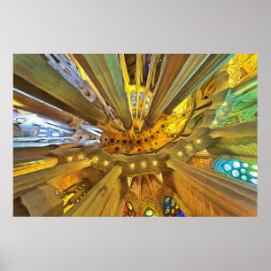 Sagrada Familia. Inneres. Ansicht 27. Poster