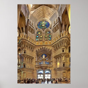 Sagrada Familia. Inneres. Ansicht 32. Poster