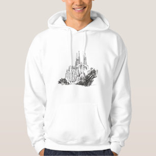 Sagrada Familia Skizzenillustration Hoodie
