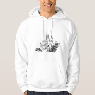 Sagrada Familia Skizzenillustration Hoodie