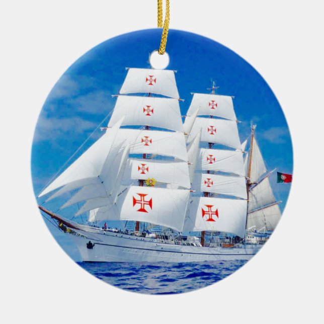 Sagres Portuguese Tall Ship Ornament (Vorne)