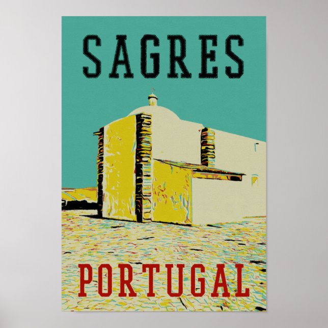 Sagres promonelle Abbildung Algarve Portugal Poster (Vorne)