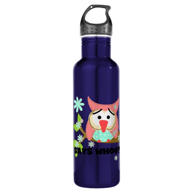 Sagt Whoo Eule Edelstahlflasche (Vorderseite)
