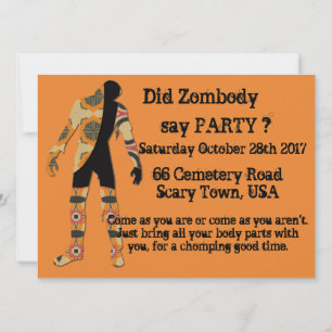 Sagte Zombody Party Einladung