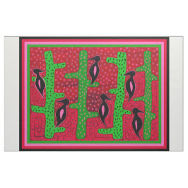 Saguaro Cactus Birds Decorator Fabric Stoff