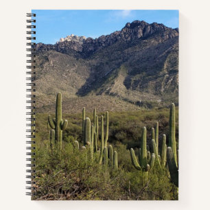 Saguaro Cactus et Catalina Mountains, Tucson AZ Notizbuch