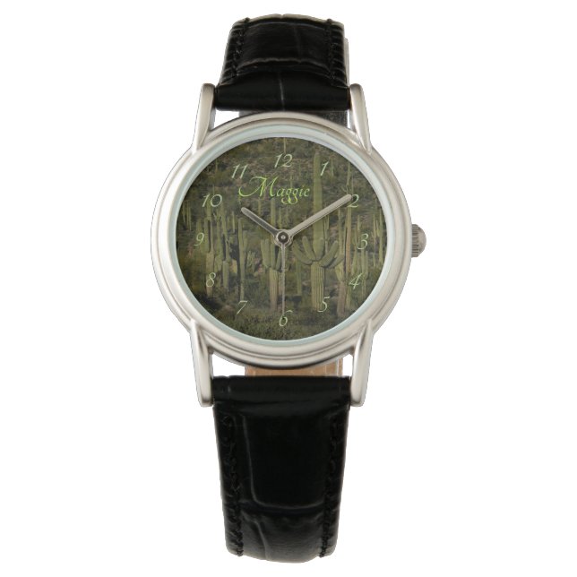 Saguaro Cactus Forest Sonoran Desert Arizona Armbanduhr (Vorderseite)