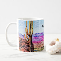 Saguaro Cactus Lila Mountians Blue Lake Arizona