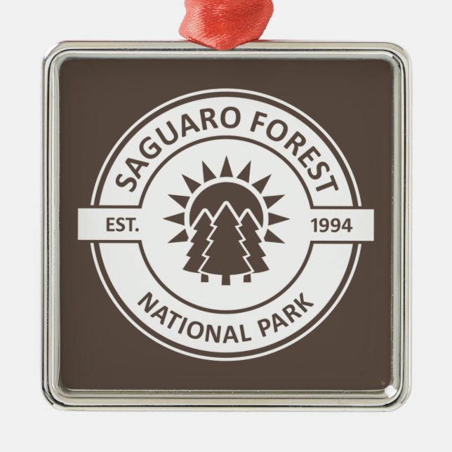 Saguaro Forest National Park Ornament Aus Metall (Vorne)