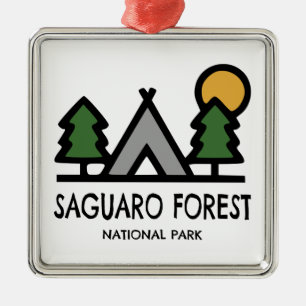 Saguaro Forest National Park Ornament Aus Metall