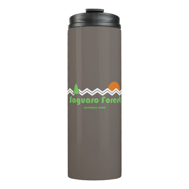 Saguaro Forest National Park Retro Thermosbecher (Vorderseite)