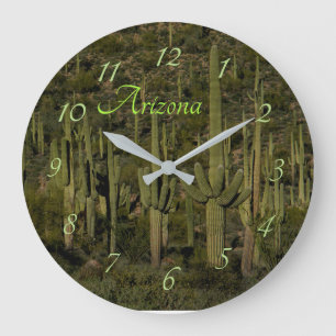 Saguaro-Kakteenwald Sonora-Wüste Arizona Große Wanduhr