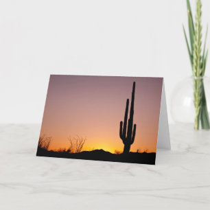 Saguaro-Kaktus am Sonnenuntergang Karte