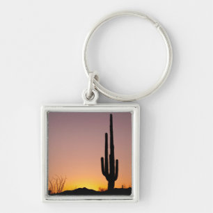 Saguaro-Kaktus am Sonnenuntergang Schlüsselanhänger