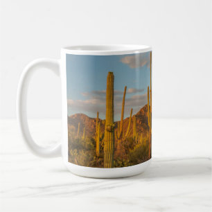 Saguaro-Kaktus bei Sonnenuntergang, Arizona Kaffeetasse