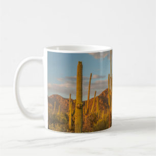 Saguaro-Kaktus bei Sonnenuntergang, Arizona Kaffeetasse