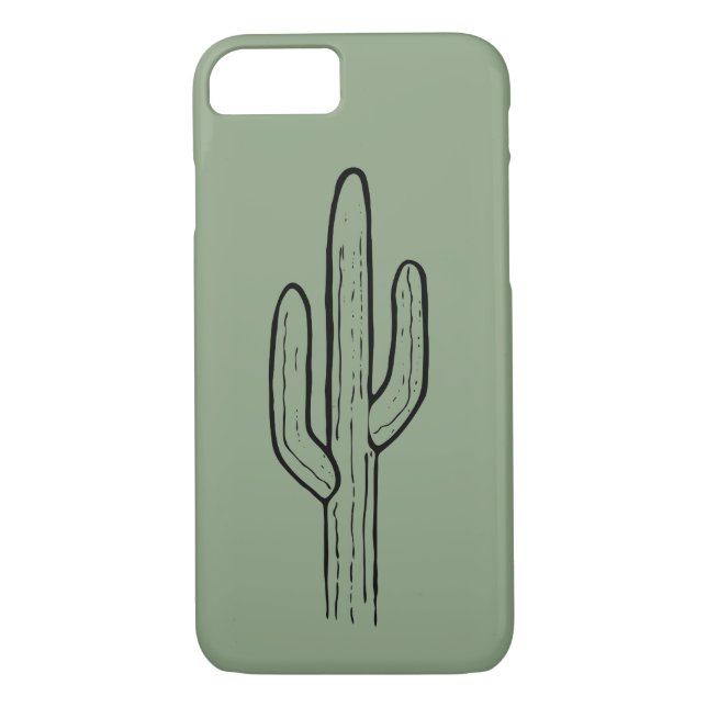 Saguaro-Kaktus-weises Grün iPhone Fall Case-Mate iPhone Hülle (Rückseite)
