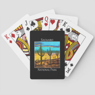Saguaro-Kaktus, wie Sie in Saguaro National PK seh Spielkarten
