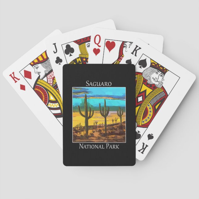 Saguaro-Kaktus, wie Sie in Saguaro National PK seh Spielkarten (Rückseite)