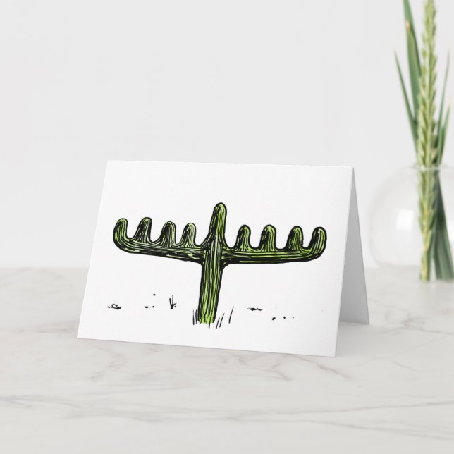 Saguaro Menorah Chanukka Karte (Vorderseite)