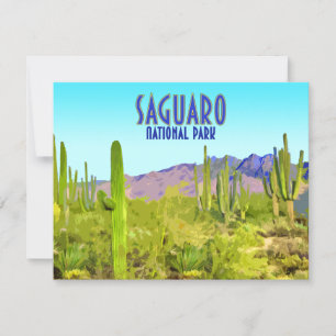 Saguaro-Nationalpark Arizona Kaktus Flachkarte
