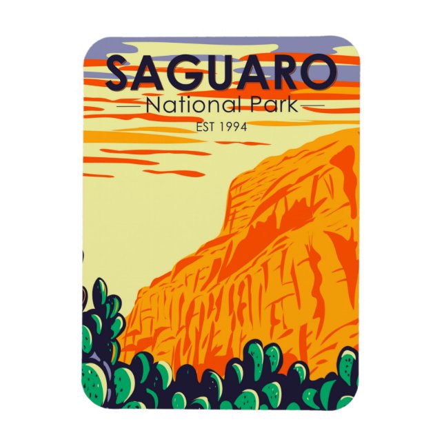 Saguaro Nationalpark Arizona Prickly Birne Kaktus Magnet (Vertikal)