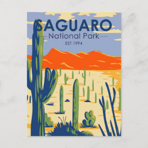 Saguaro-Nationalpark Arizona Riesenkaktus Vintage Postkarte