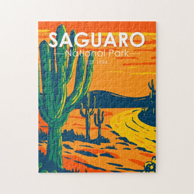 Saguaro Nationalpark Arizona Vintag (Vertikal)