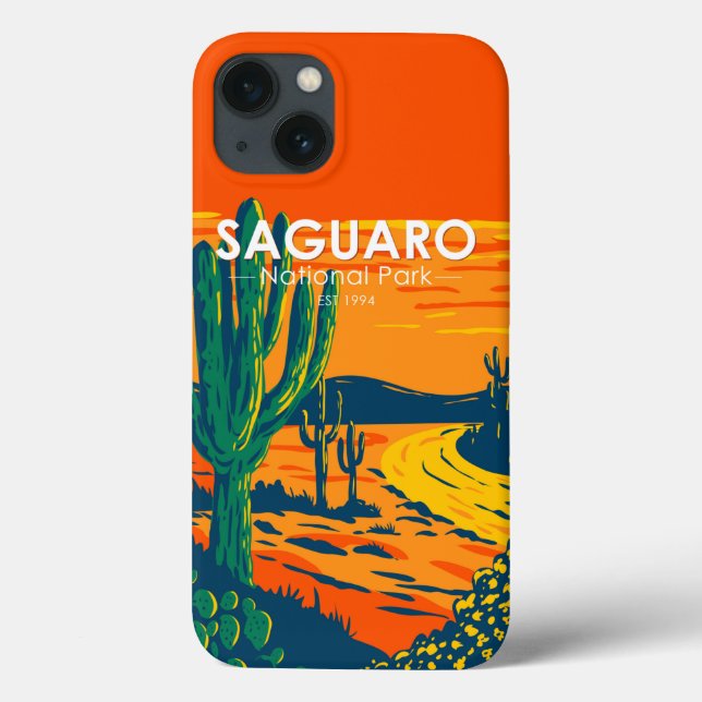 Saguaro Nationalpark Arizona Vintag Case-Mate iPhone Hülle (Rückseite)