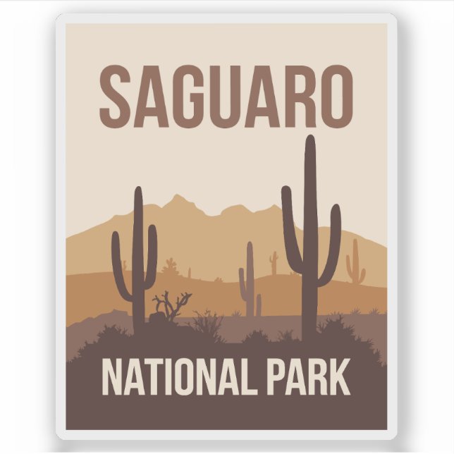 Saguaro Nationalpark California Aufkleber (Vorderseite)