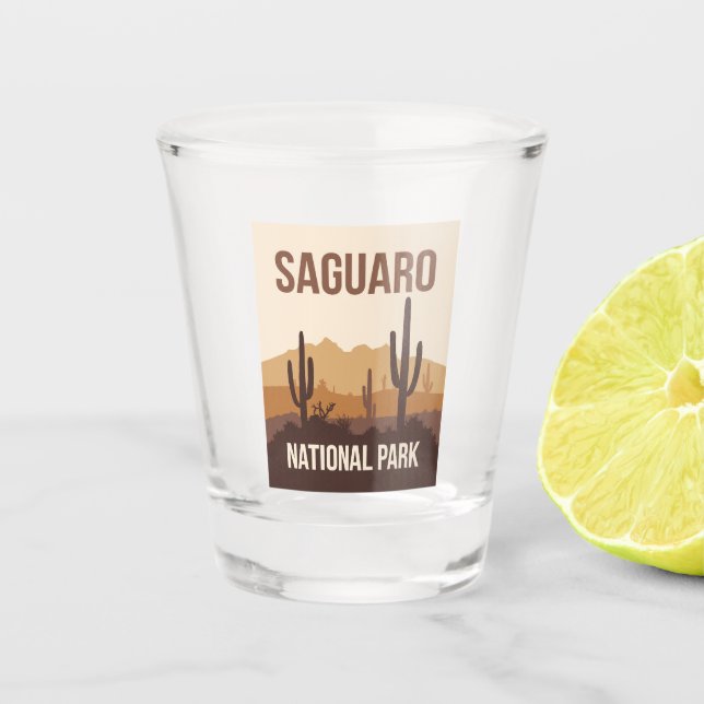 Saguaro Nationalpark California Schnapsglas (Vorderseite)