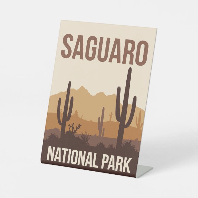 Saguaro Nationalpark California Sockelschild (Vorderseite)